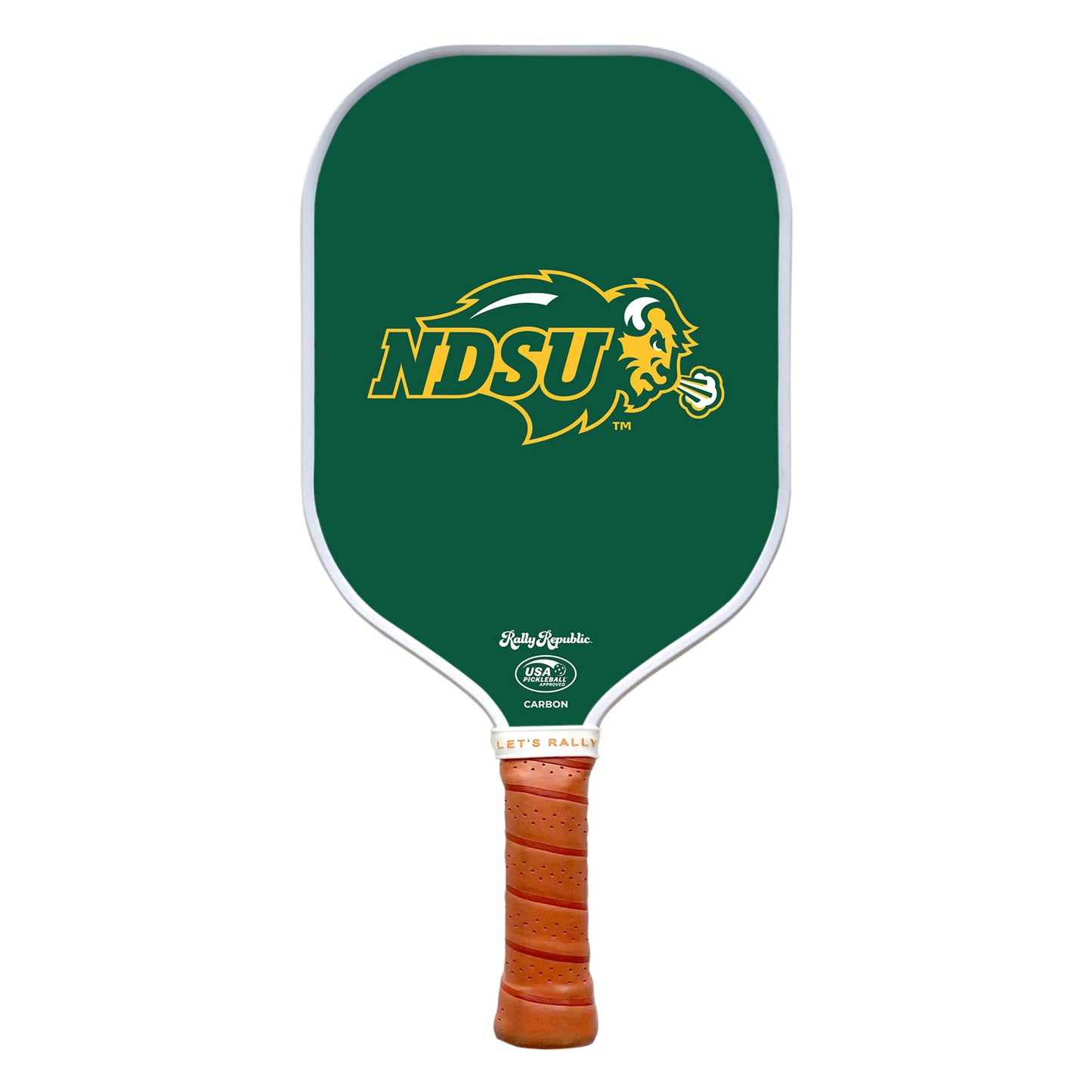 North Dakota State Bison Green Primary Mark Pickleball Paddle