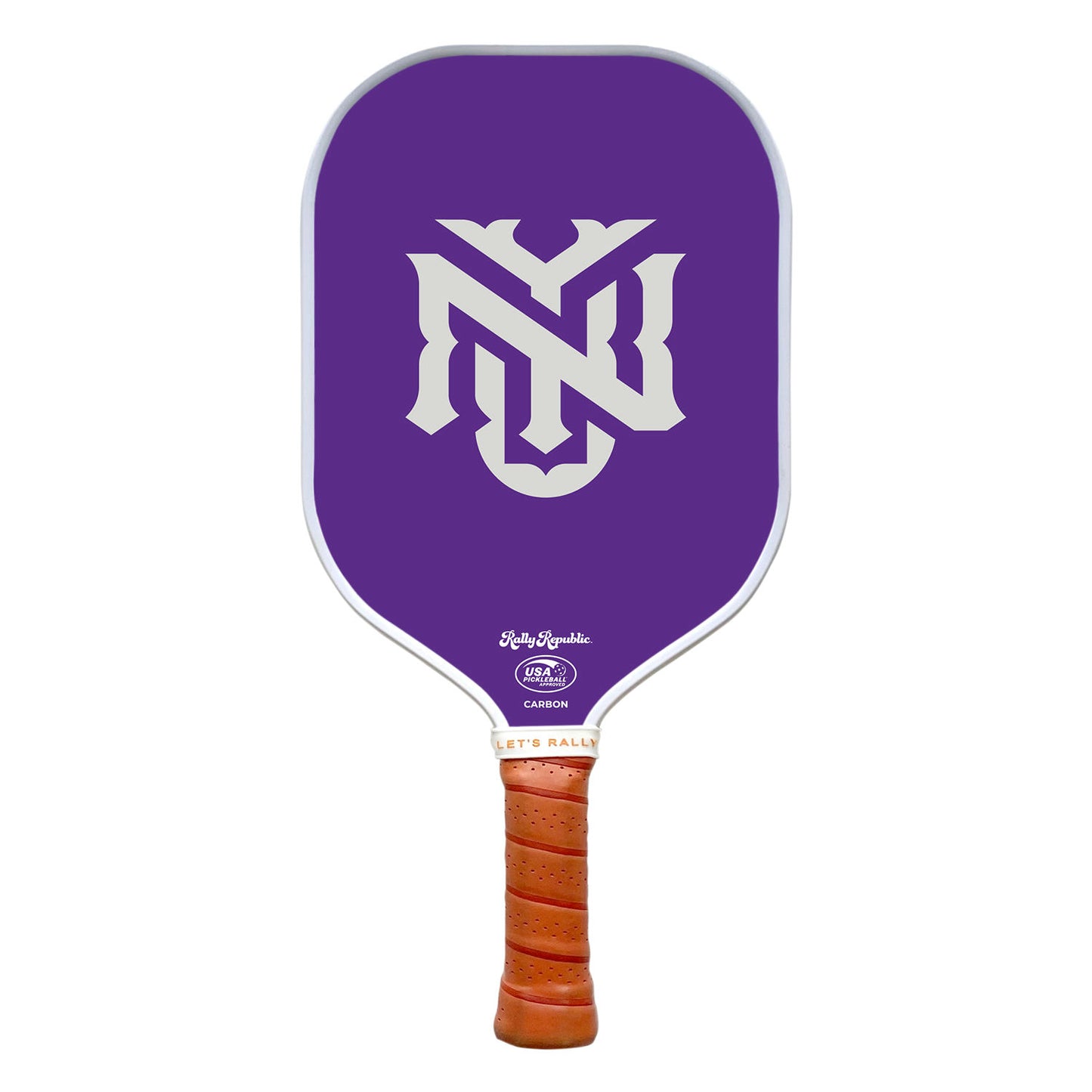 NYU Violets Purple NYU White Primary Athletic Mark Pickleball Paddle