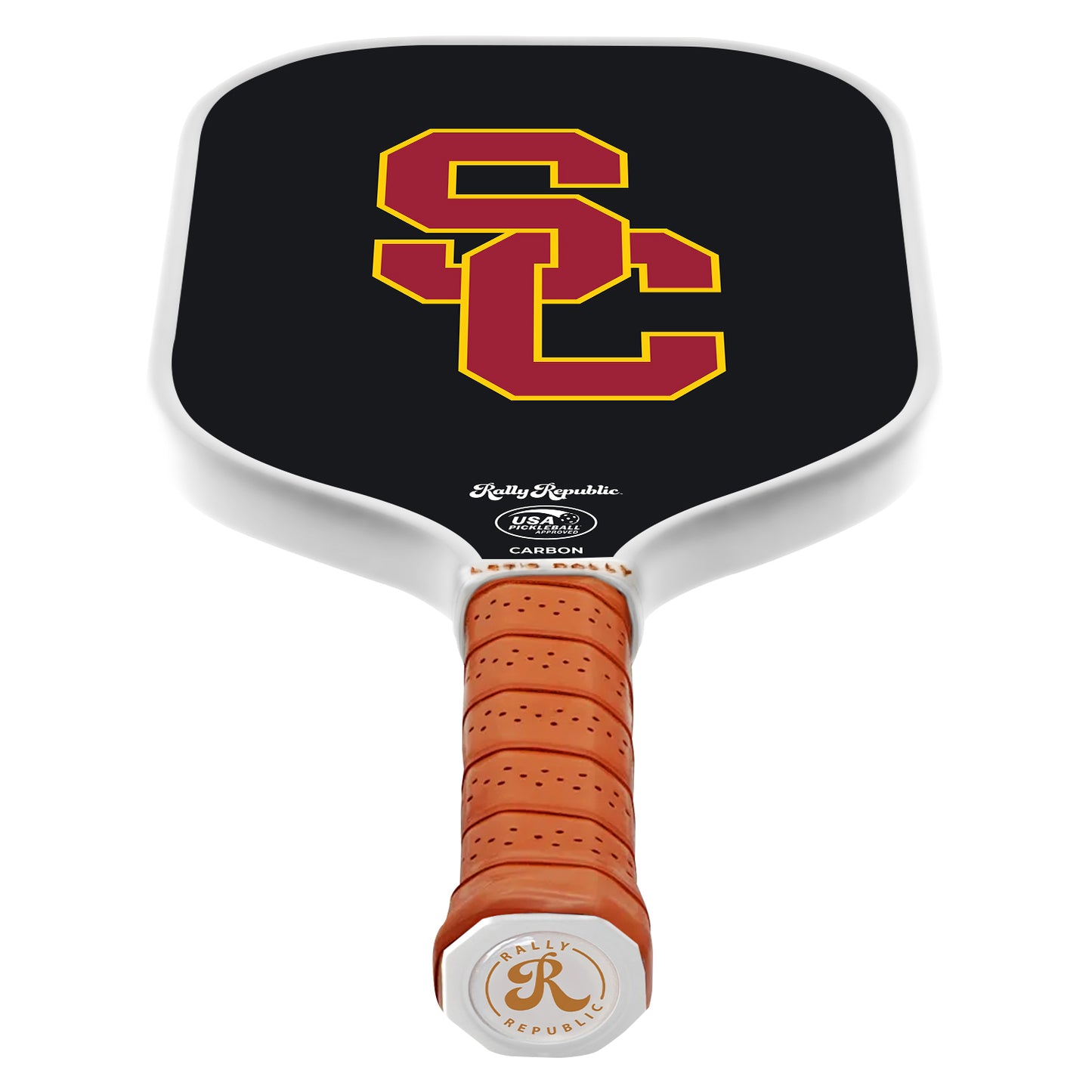 USC Trojans Black Interlocking SC Logo Pickleball Paddle
