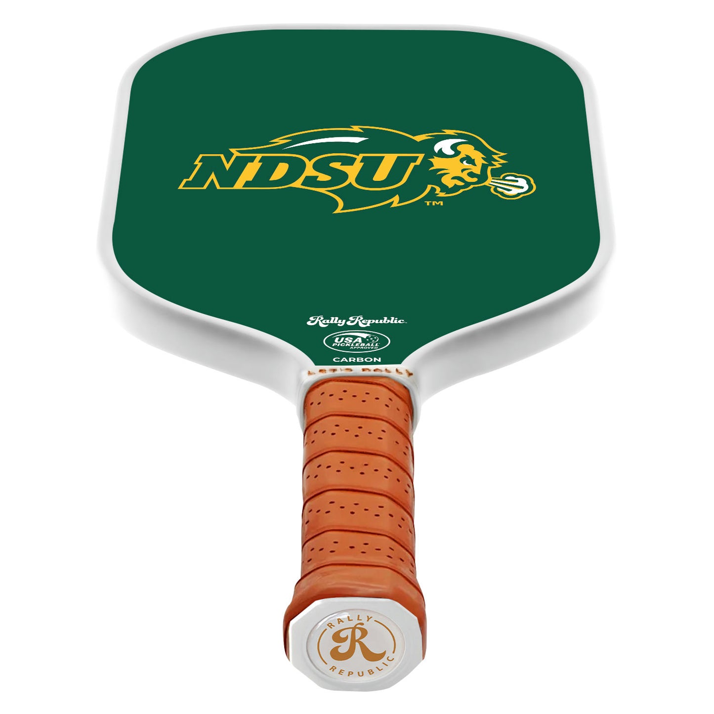 North Dakota State Bison Green Primary Mark Pickleball Paddle