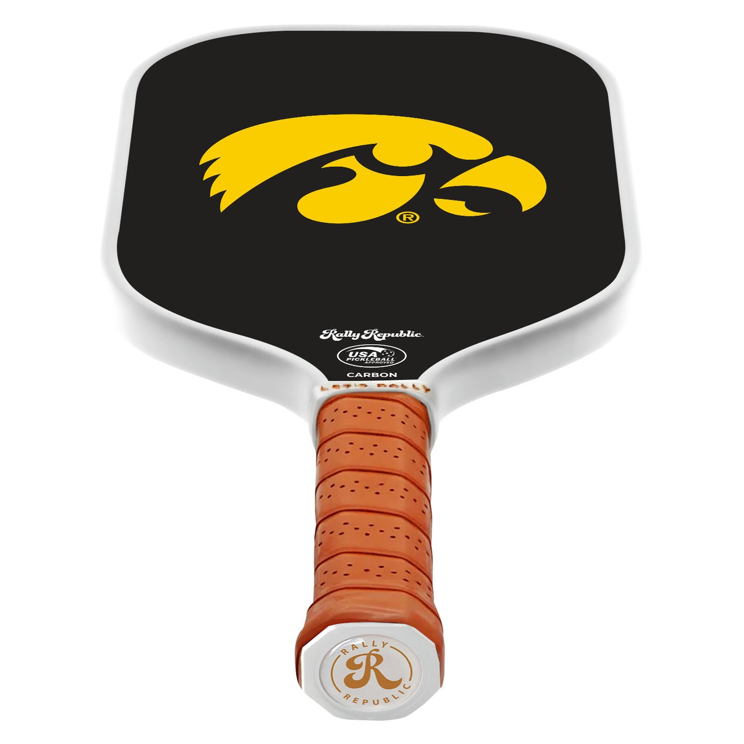 Iowa Hawkeyes Black Primary Mark Pickleball Paddle