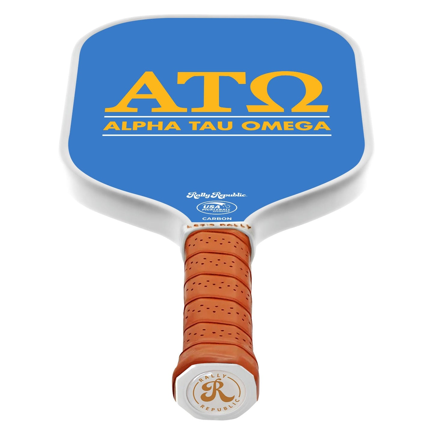 Alpha Tau Omega Letters Azure Pickleball Paddle