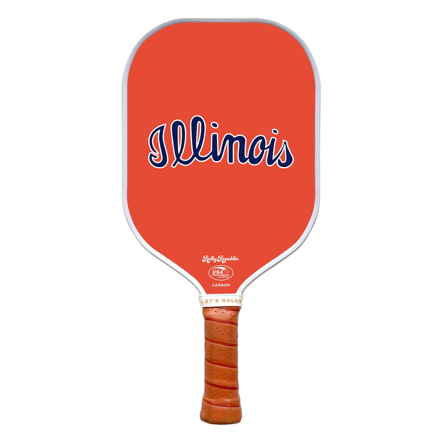 Illinois Fighting Illini Orange Script Illinois Pickleball Paddle