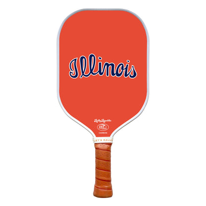 Illinois Fighting Illini Orange Script Illinois Pickleball Paddle