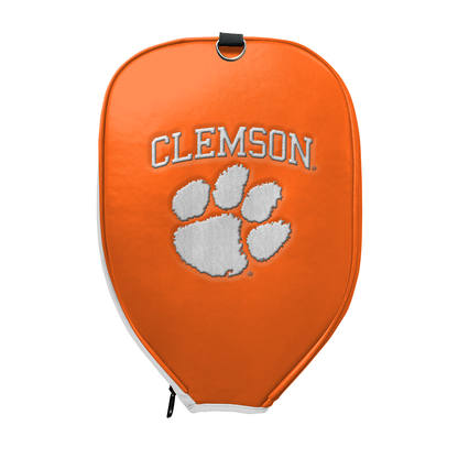 Clemson Tigers Orange Paw Logo Pickleball Paddle PU Leather Cover