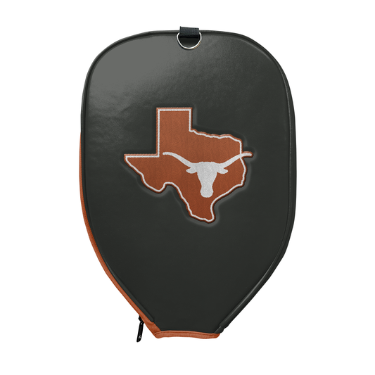 Texas Longhorns Black State Marks Pickleball Paddle PU Leather Cover