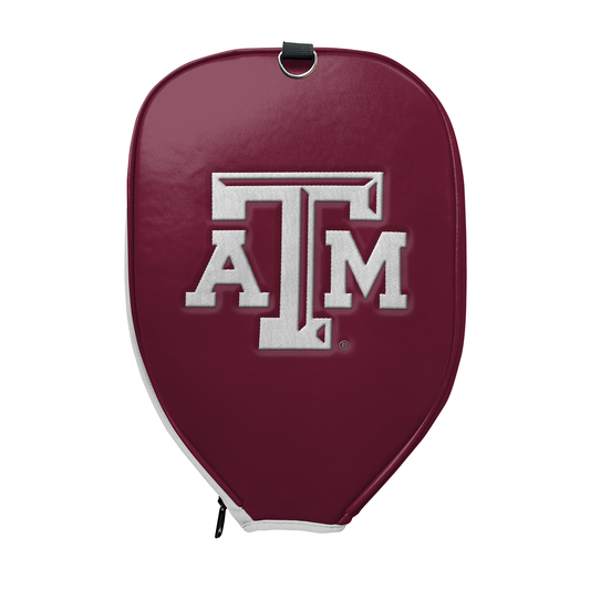 Texas A&M Aggies Maroon Primary Logo Pickleball Paddle PU Leather Cover