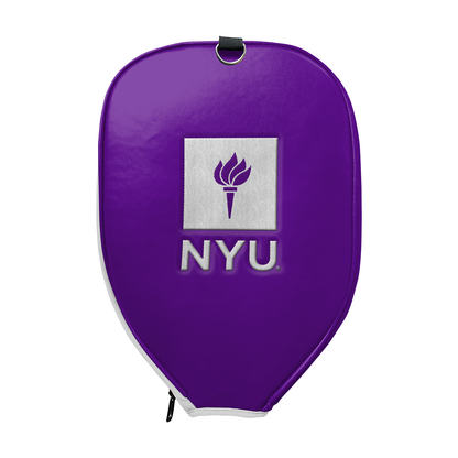 NYU Violets Institutional Flame Pickleball Paddle PU Leather Cover