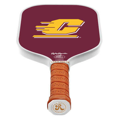 Central Michigan Chippewas CMU Maroon Action C Mark Pickleball Paddle