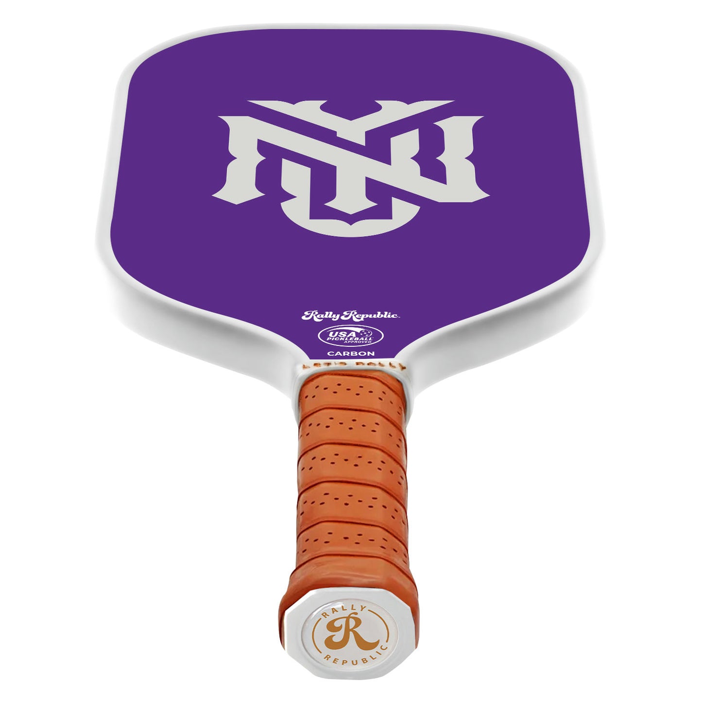 NYU Violets Purple NYU White Primary Athletic Mark Pickleball Paddle