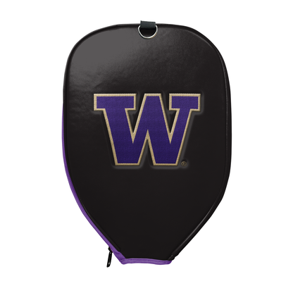 Washington Huskies Purple Gold Printed Pickleball Paddle PU Leather Cover