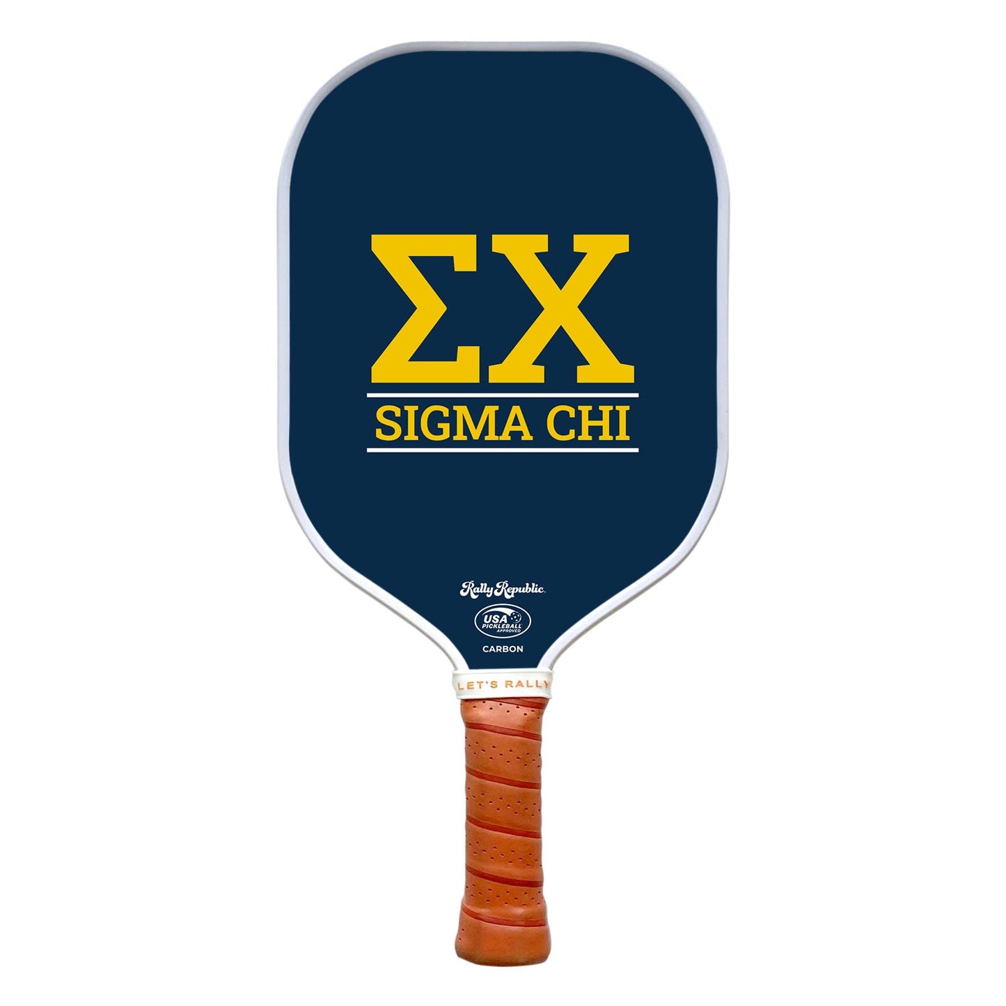Sigma Chi Letters Navy Greek Letter Pickleball Paddle