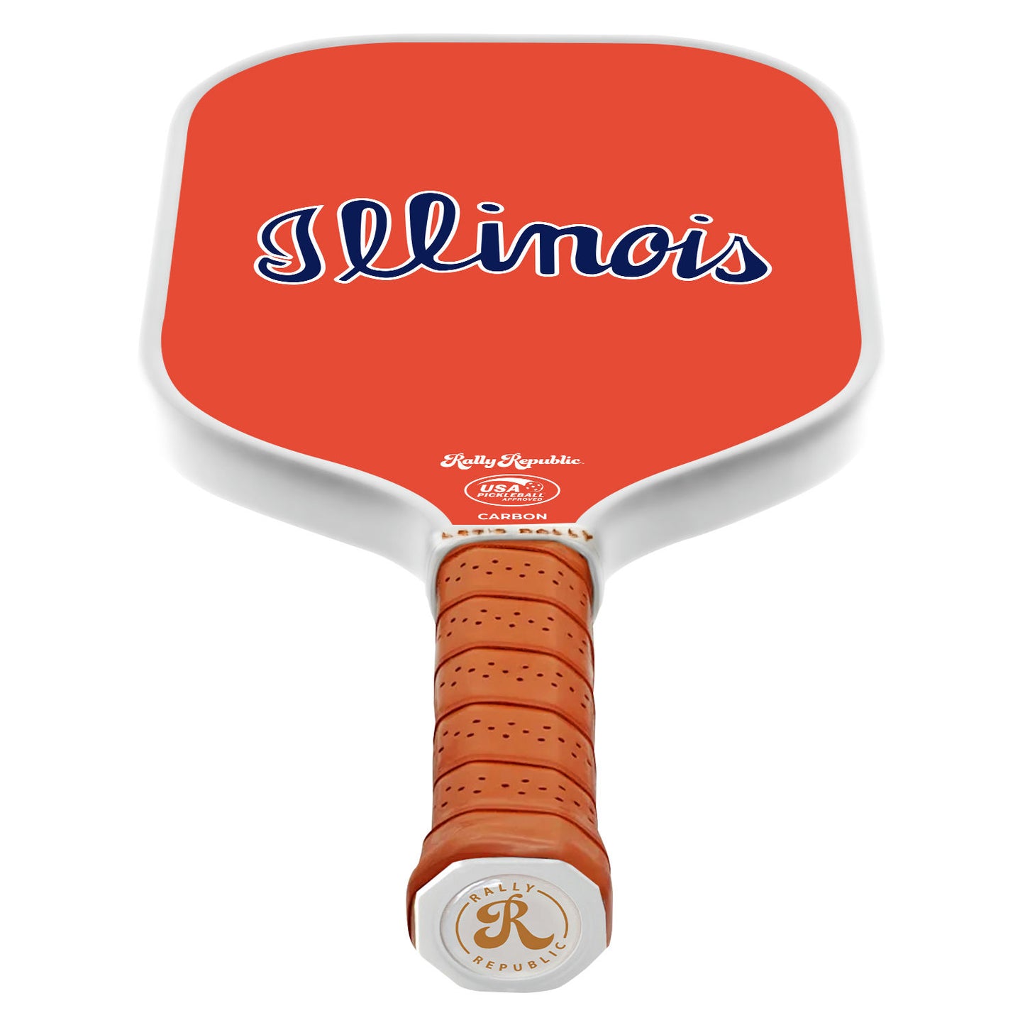 Illinois Fighting Illini Orange Script Illinois Pickleball Paddle