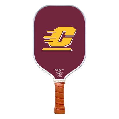 Central Michigan Chippewas CMU Maroon Action C Mark Pickleball Paddle