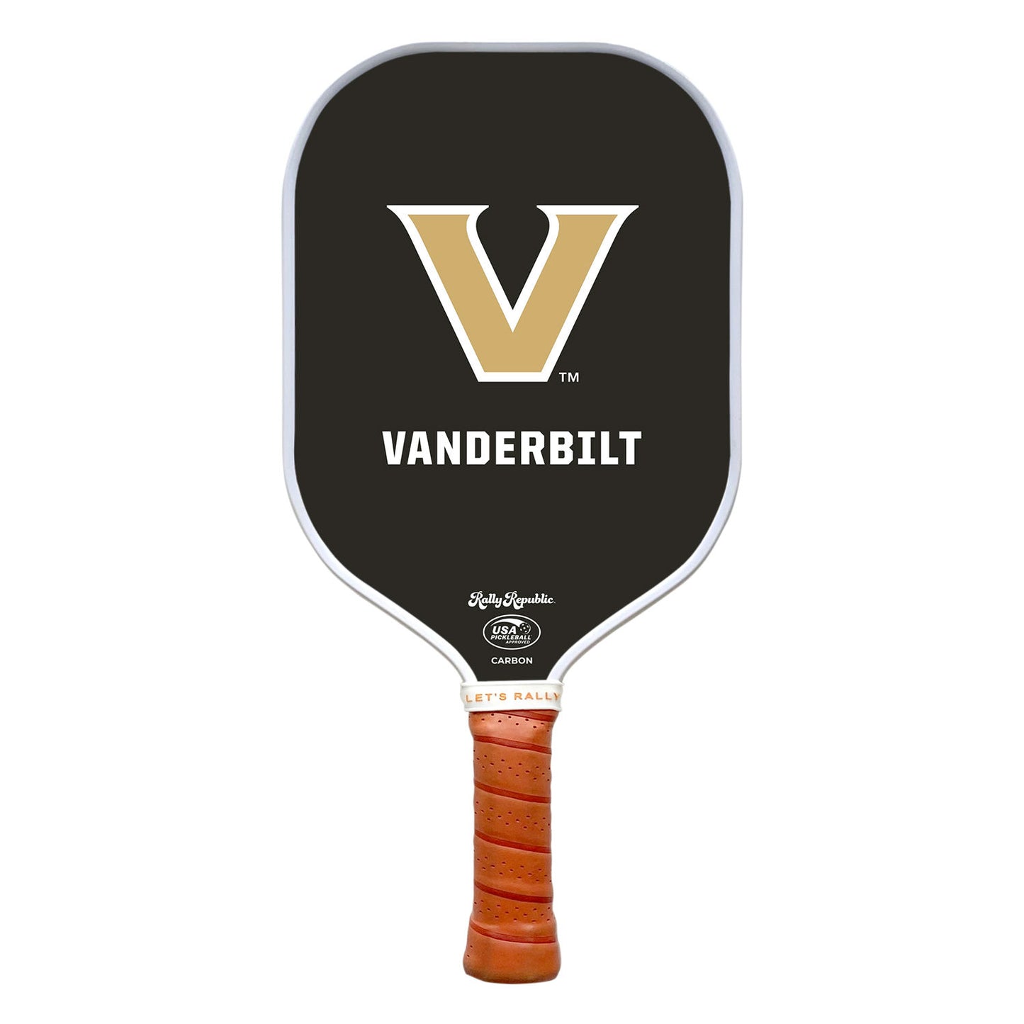 Vanderbilt Commodores Black Lockup Pickleball Paddle